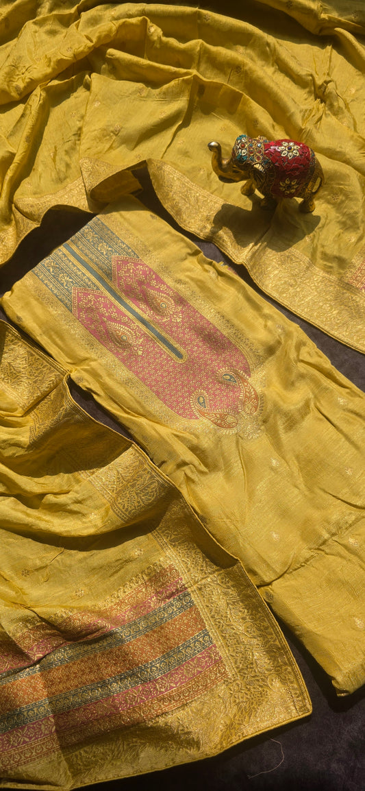 Premium Banarasi soft silk set - Gb5