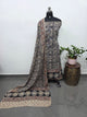 Handblock pure kalamkari cotton with border (2 pc set) - AK503