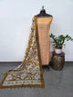 Fusion Narayanapet with handcrafted chennuri silk kalamkari duppatta - AK409