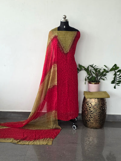 Handblock georgette salwar set -GE120