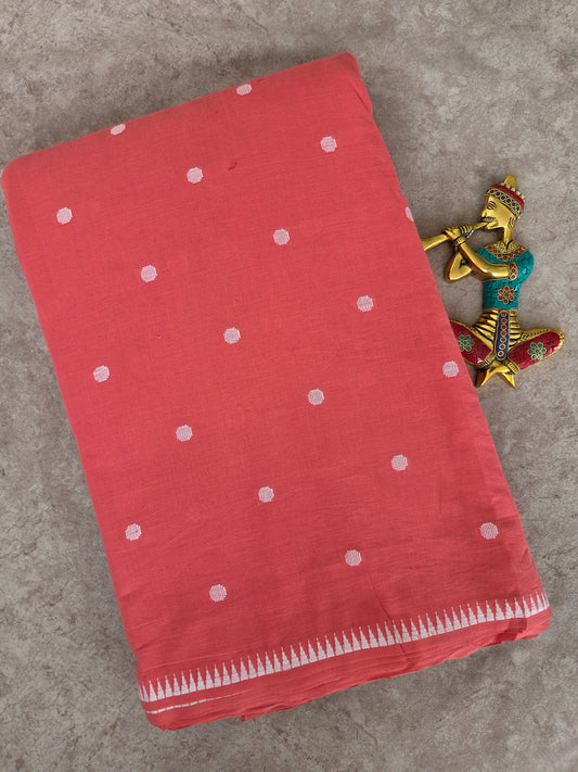 Prewashed Pure handloom cotton running material ( 0.5 mtrs ) - HRM122