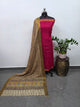 Earth & Loom - Mangalagiri cotton top with handblock  chennuri kalamkari silk shawl - MK20