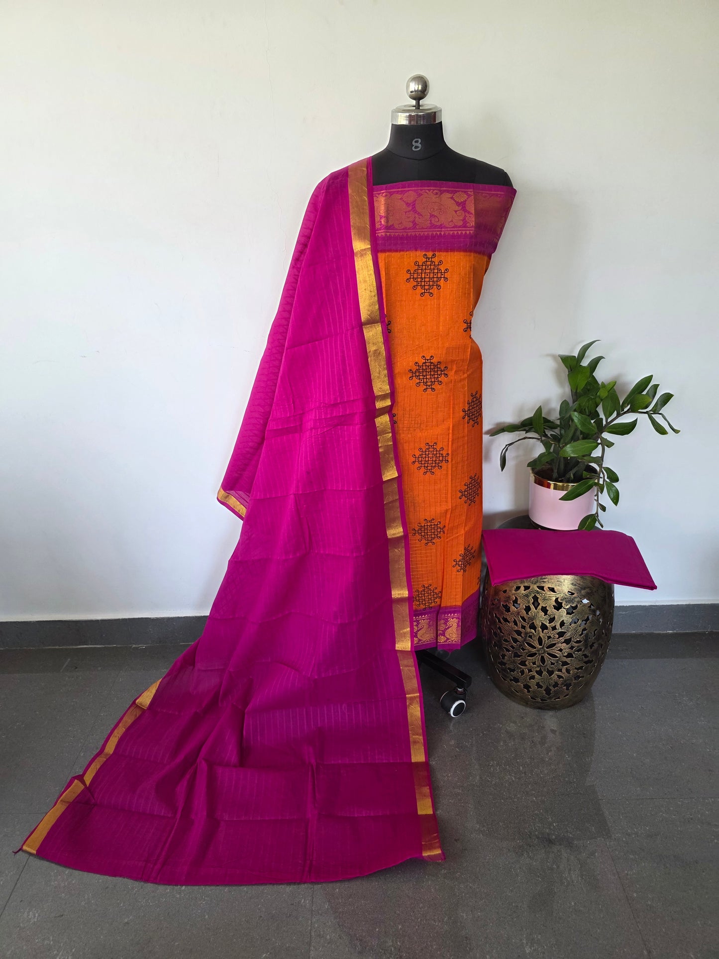Madurai sungudi Kolam zari kattam salwar - MS84