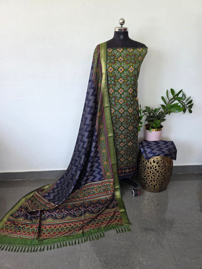 Premium semi Patola silk set - PK112