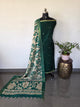 Fusion Narayanapet with handcrafted chennuri silk kalamkari duppatta -NA689