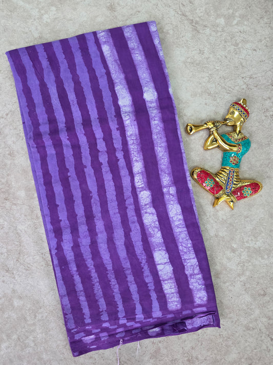 Handblock Jaipuri pure cotton saree - JA529