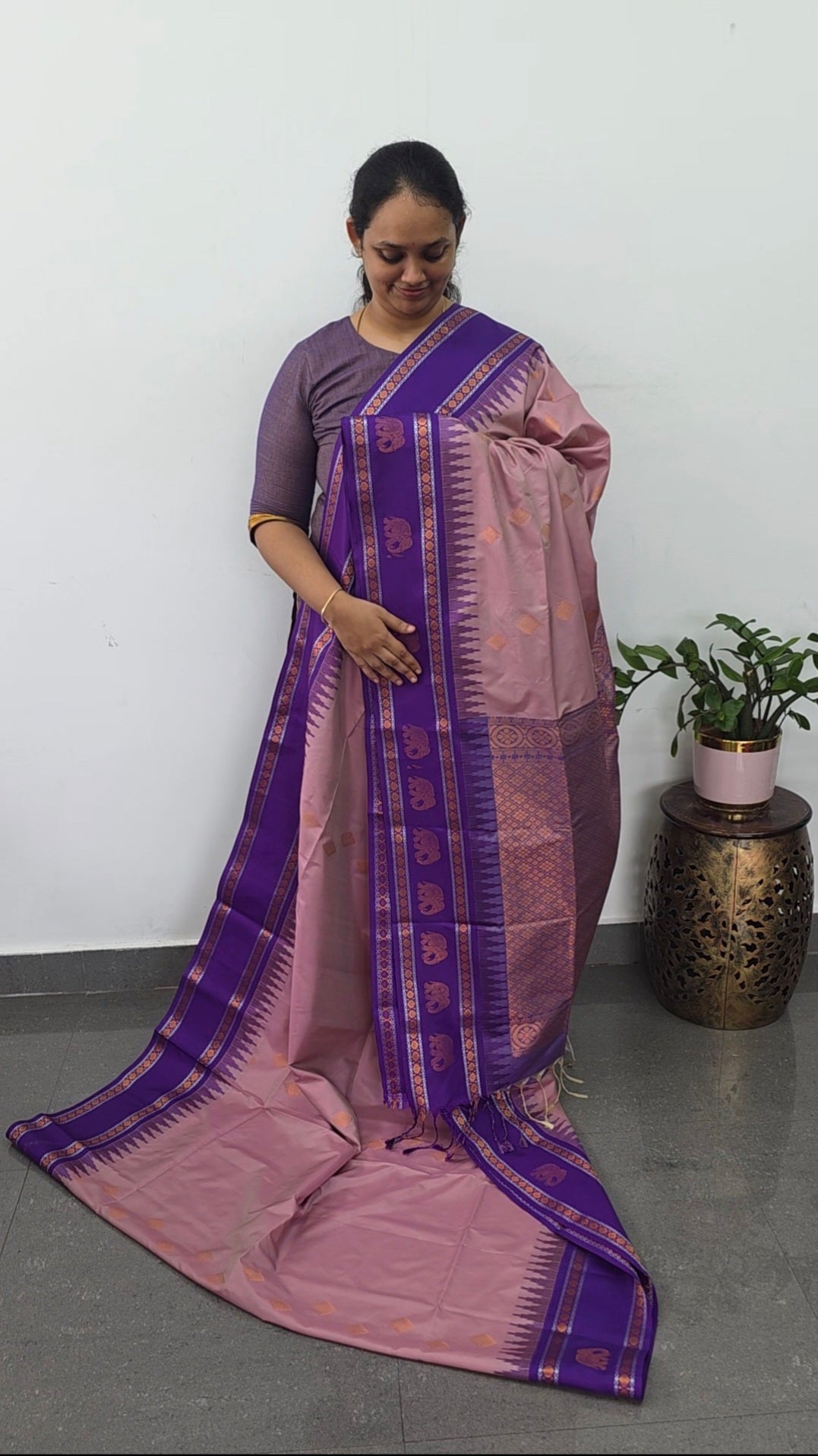 Gadwal semi soft silk saree - GS68
