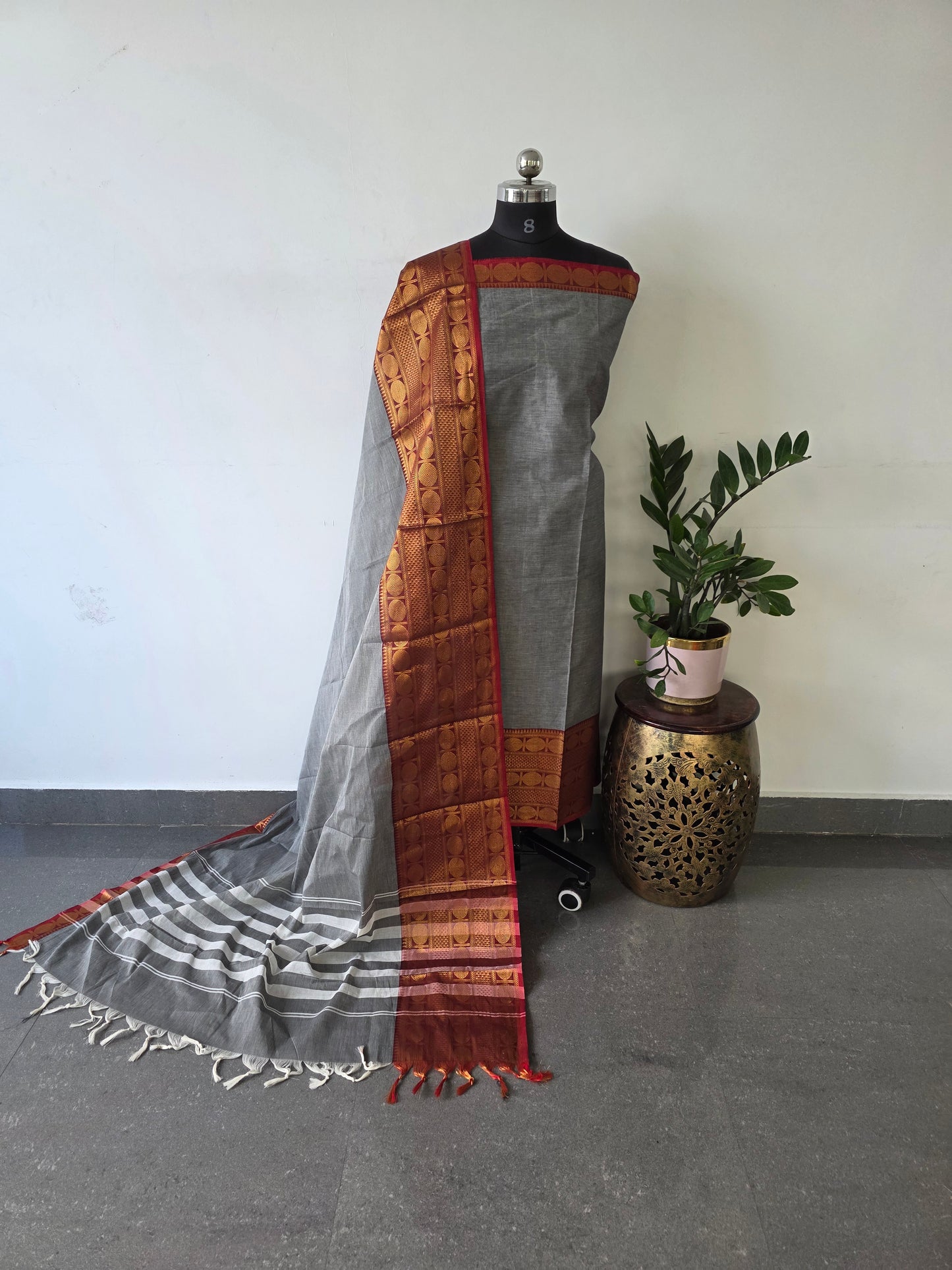 Premium kanchi cotton ( 2 pc set  ) - KCS5