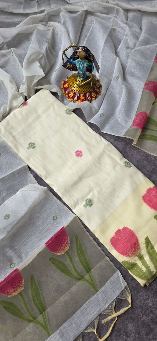 Tulip jamdhani silk set - TJ5