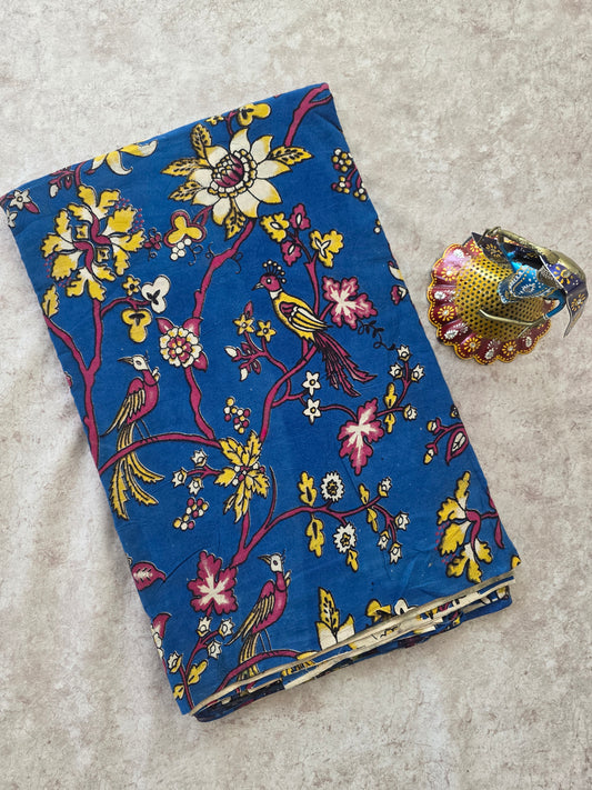 Pure kalamkari cotton running material ( 2.5 mtrs ) - DK6