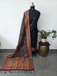 Premium silk cotton jamdhani set(black)-AV352