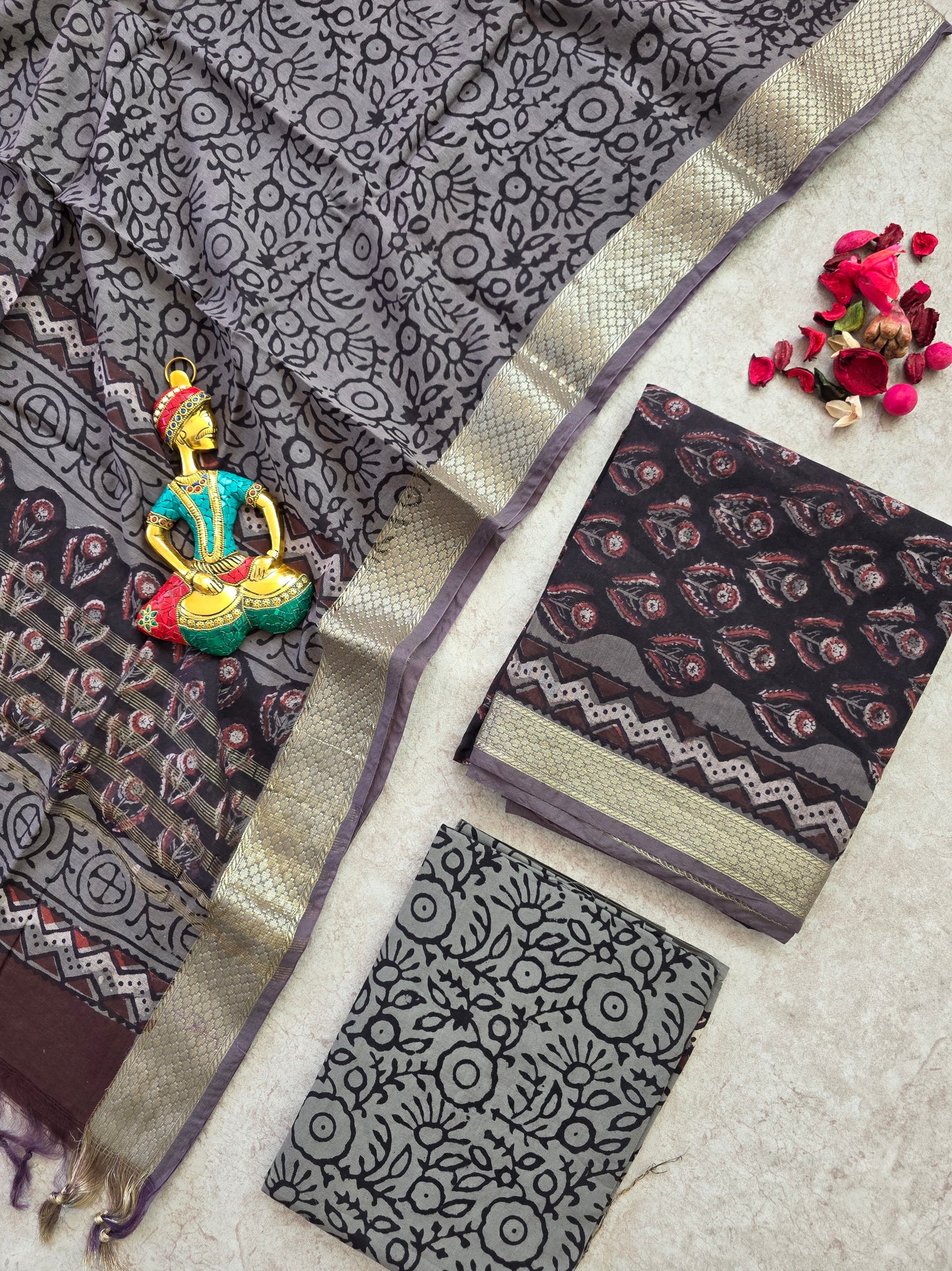 Handblock Jaipuri maheswari salwar set - JB26