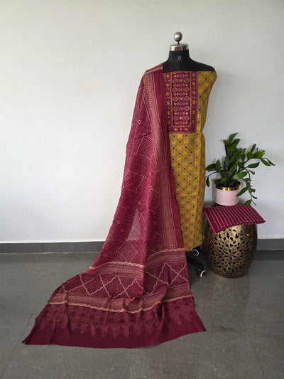 Gamthi ajrakh cotton set - BA284