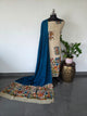 Penkalamkari- inspired Chennuri pure kalamkari silk set - AK140