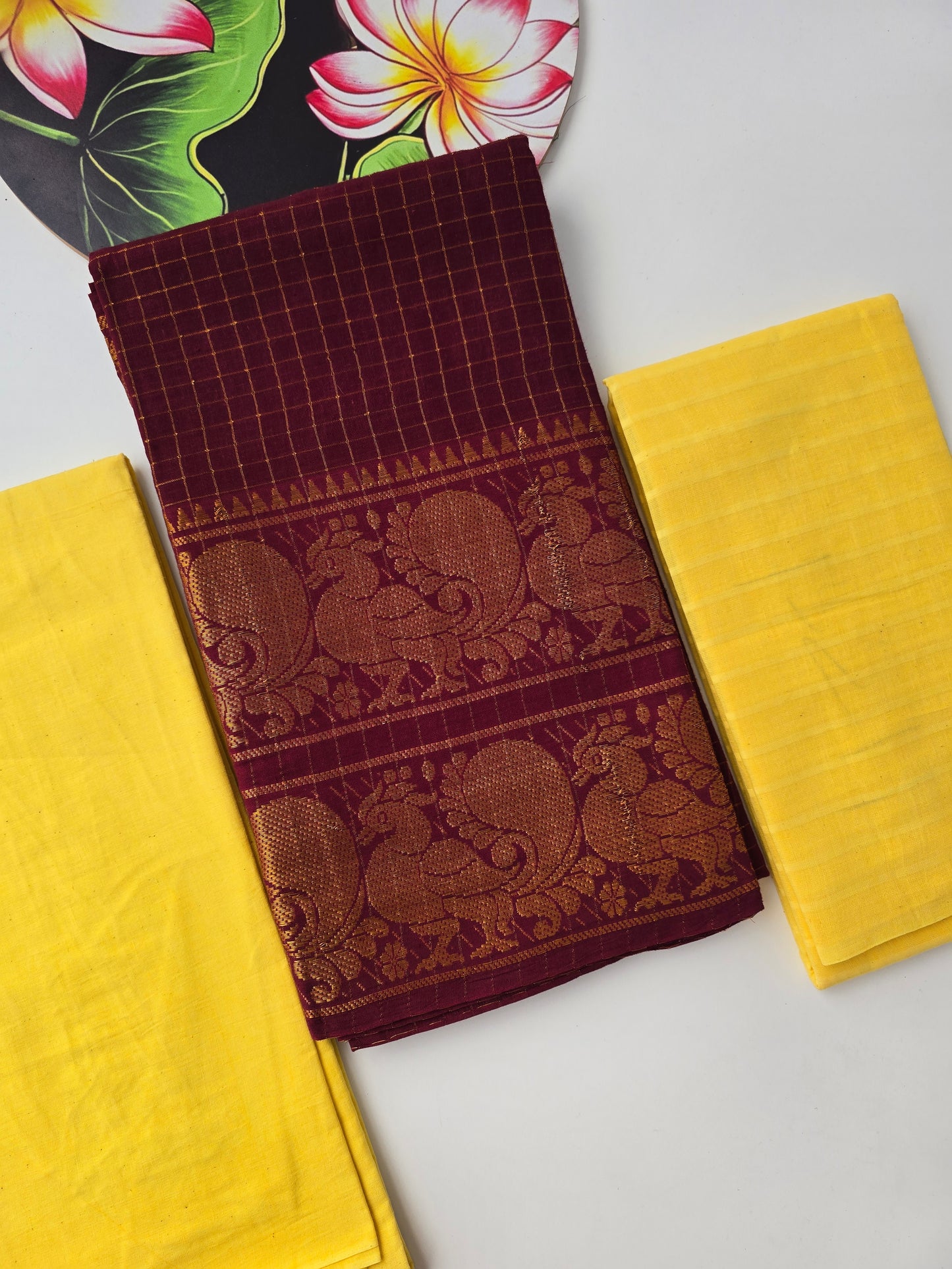 Madurai sungudi zari kattam salwar set