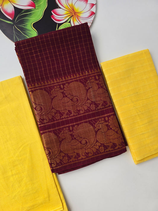 Madurai sungudi zari kattam salwar set