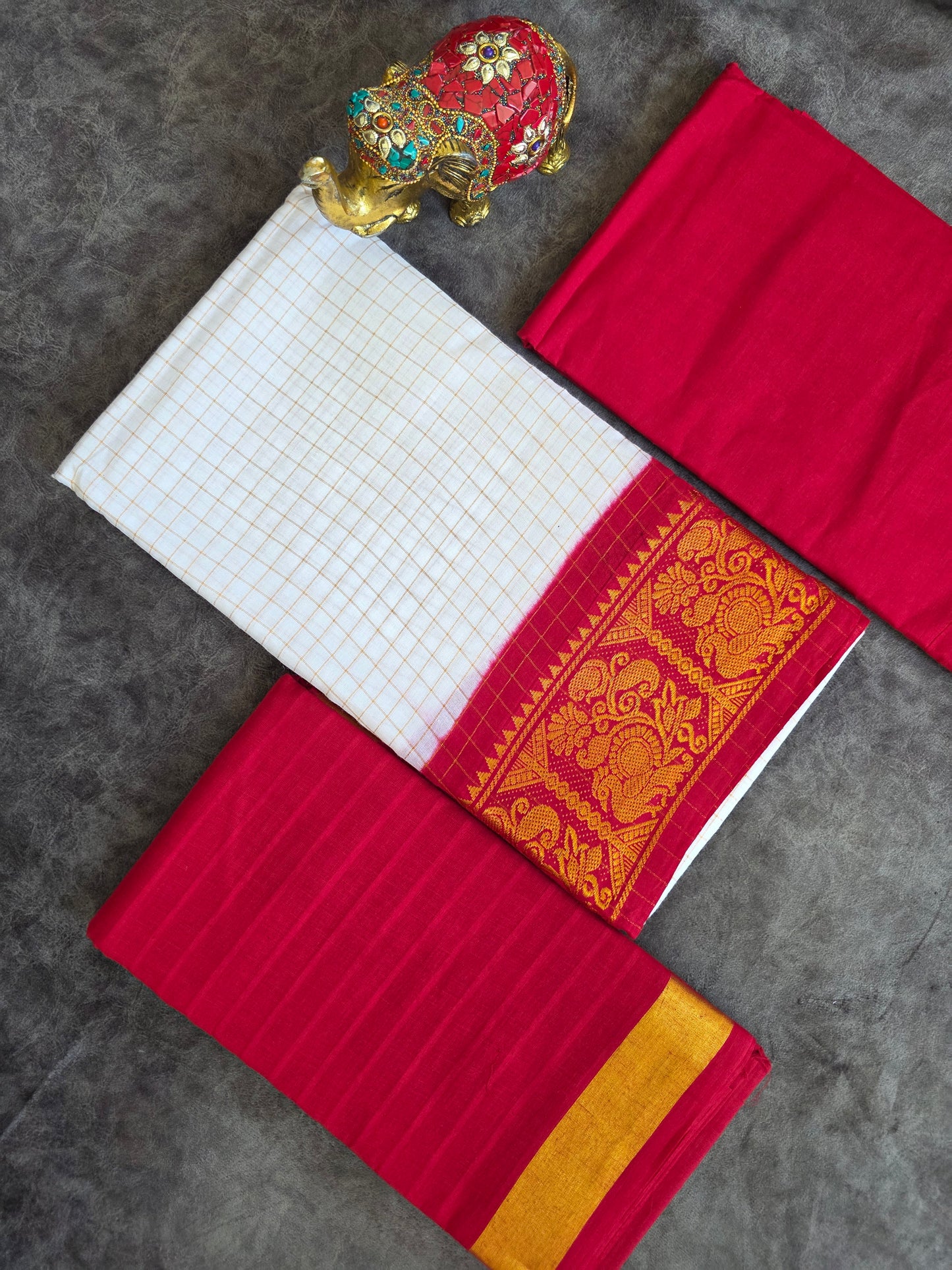 Madurai sungudi zari kattam salwar set -MS71