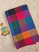 Madras kattam prewashed textured running material (4 inches*4 inches) - MD52