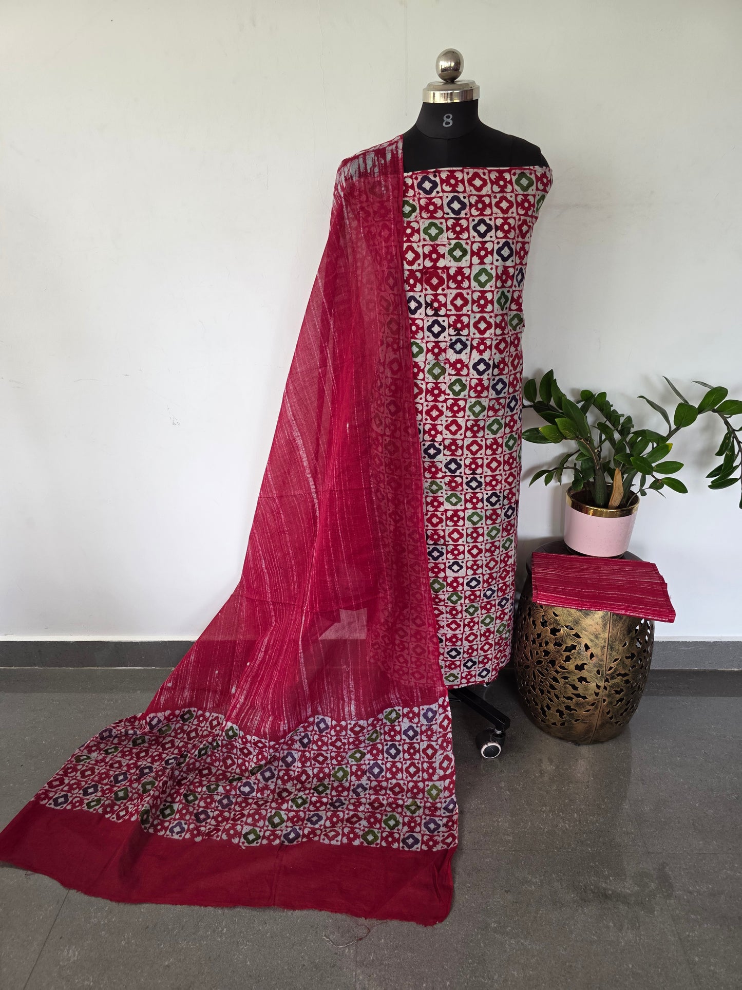 Handcrafted Batik cotton salwar set -BS13