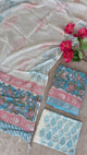 Handblock Jaipuri linen cotton set - JA242