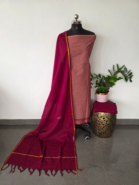 Pure south cotton with kanchi border set - HA55