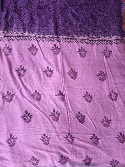 Handblock chanderi silk set-GE152
