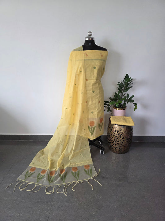 Tulip jamdhani silk set - TJ3