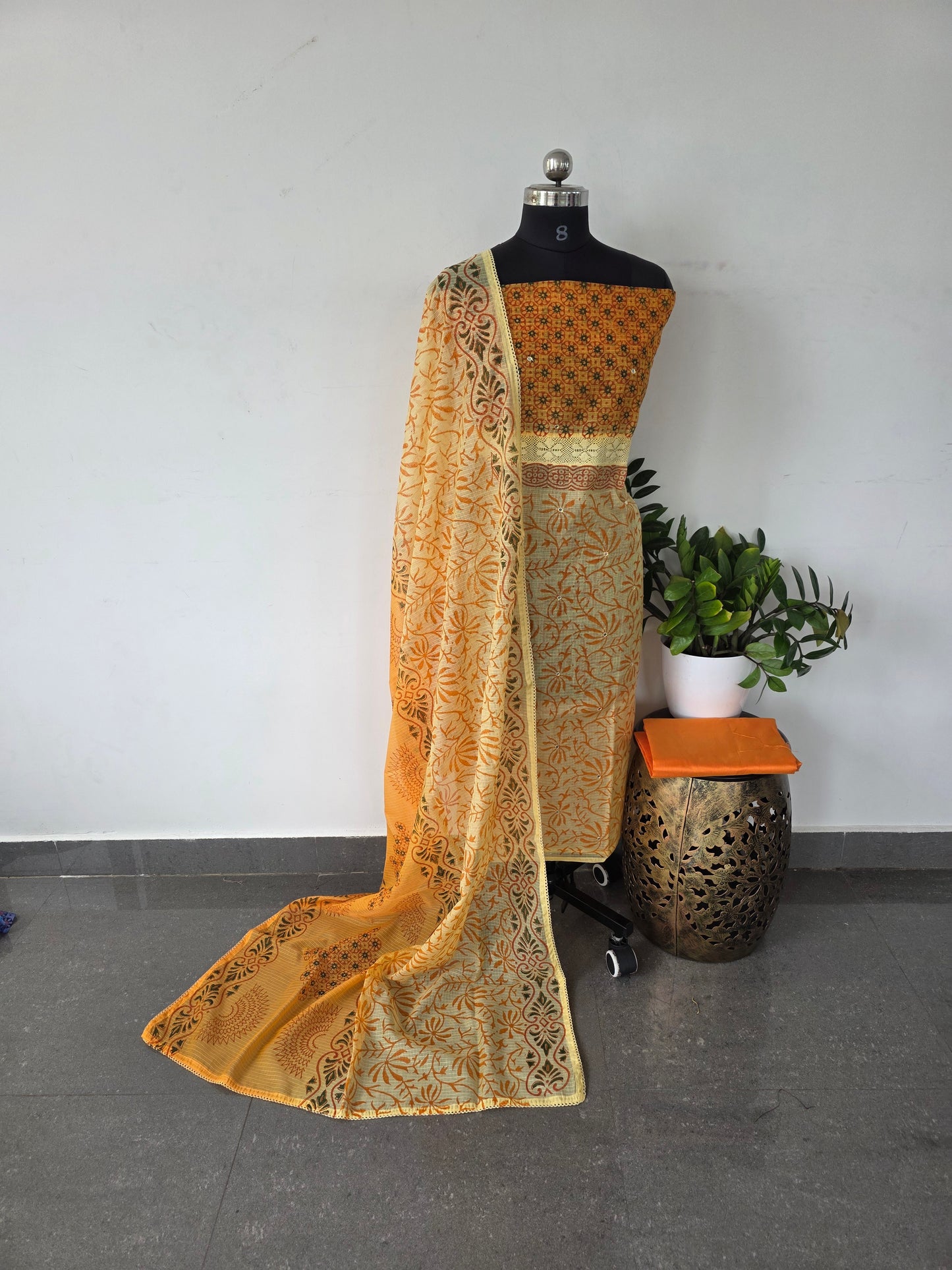 Premium embroidery kota set - 238