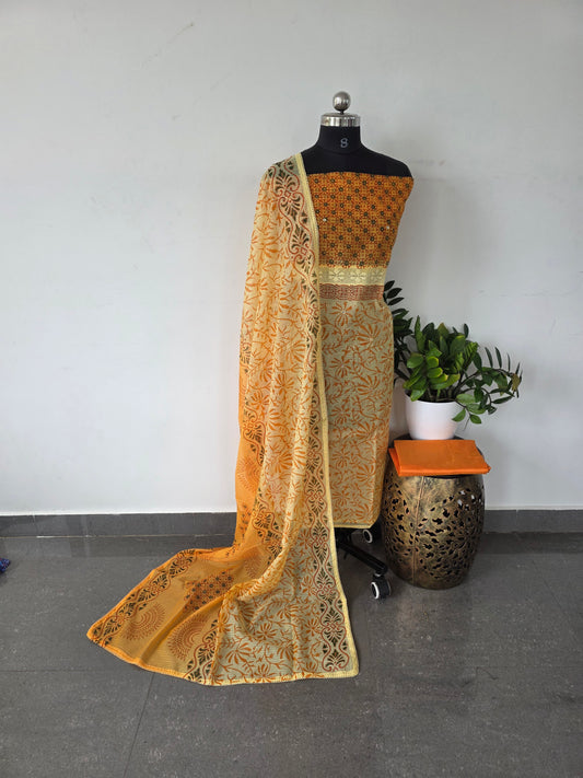 Premium embroidery kota set - 238