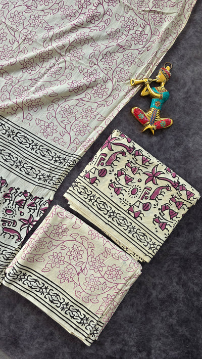 Handblock Jaipuri pure cotton set - JA814