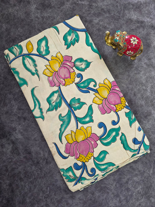 Pure kalamkari cotton running material (0.5mtr)-DK142
