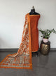 Fusion Narayanapet with handcrafted chennuri silk kalamkari duppatta -NA891