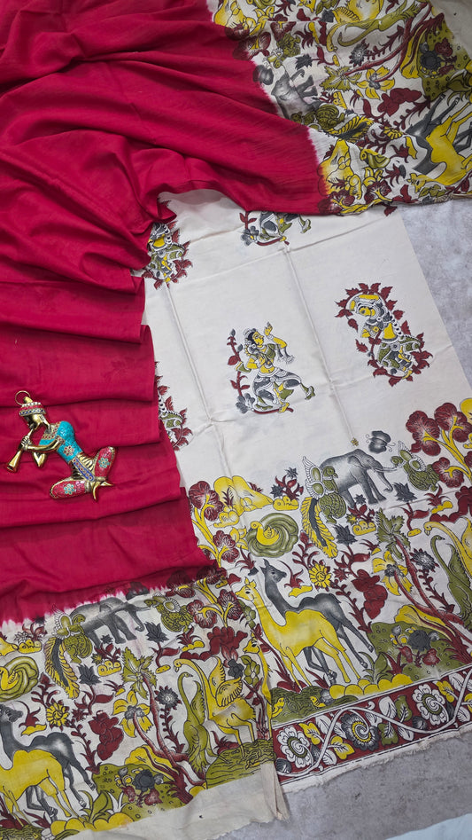 Penkalamkari- inspired  kalamkari  cotton set - RV145