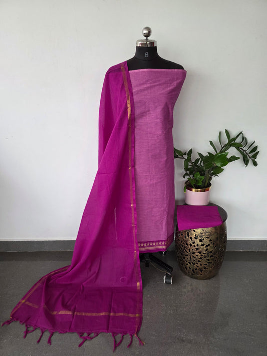 Pure south cotton with kanchi border set - HA67