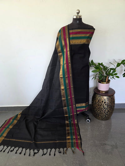 Premium chettinadu cotton salwar set (Black)-Ck221