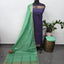 Checked Bhagalpuri fusion mangalagiri silk set - BA520