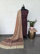 Handcrafted hakoba ajrakh cotton set -HZ332