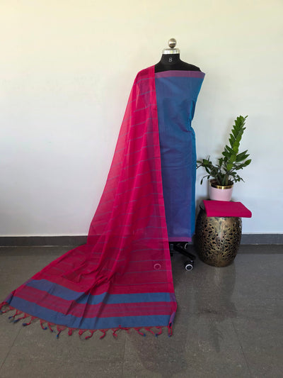 Mangalagiri cotton set with plain border - MAA83