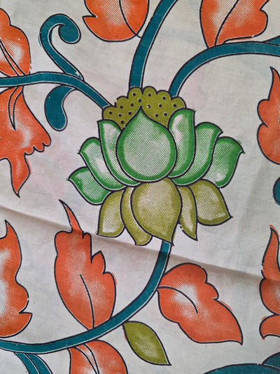Handcrafted chennuri kalamkari silk dupatta - KAA21