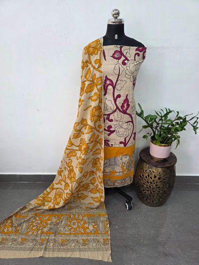 Handcrafted pure kalamkari cotton (2 pcs) set -AK569