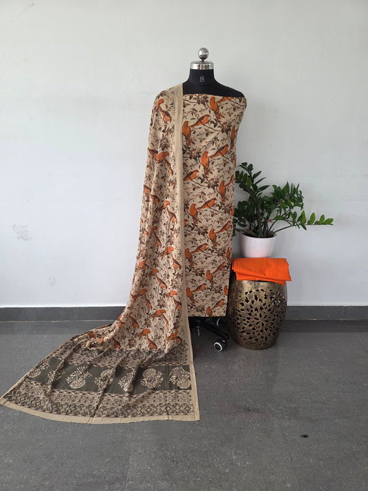 Authentic pure kalamkari cotton set - AKC5