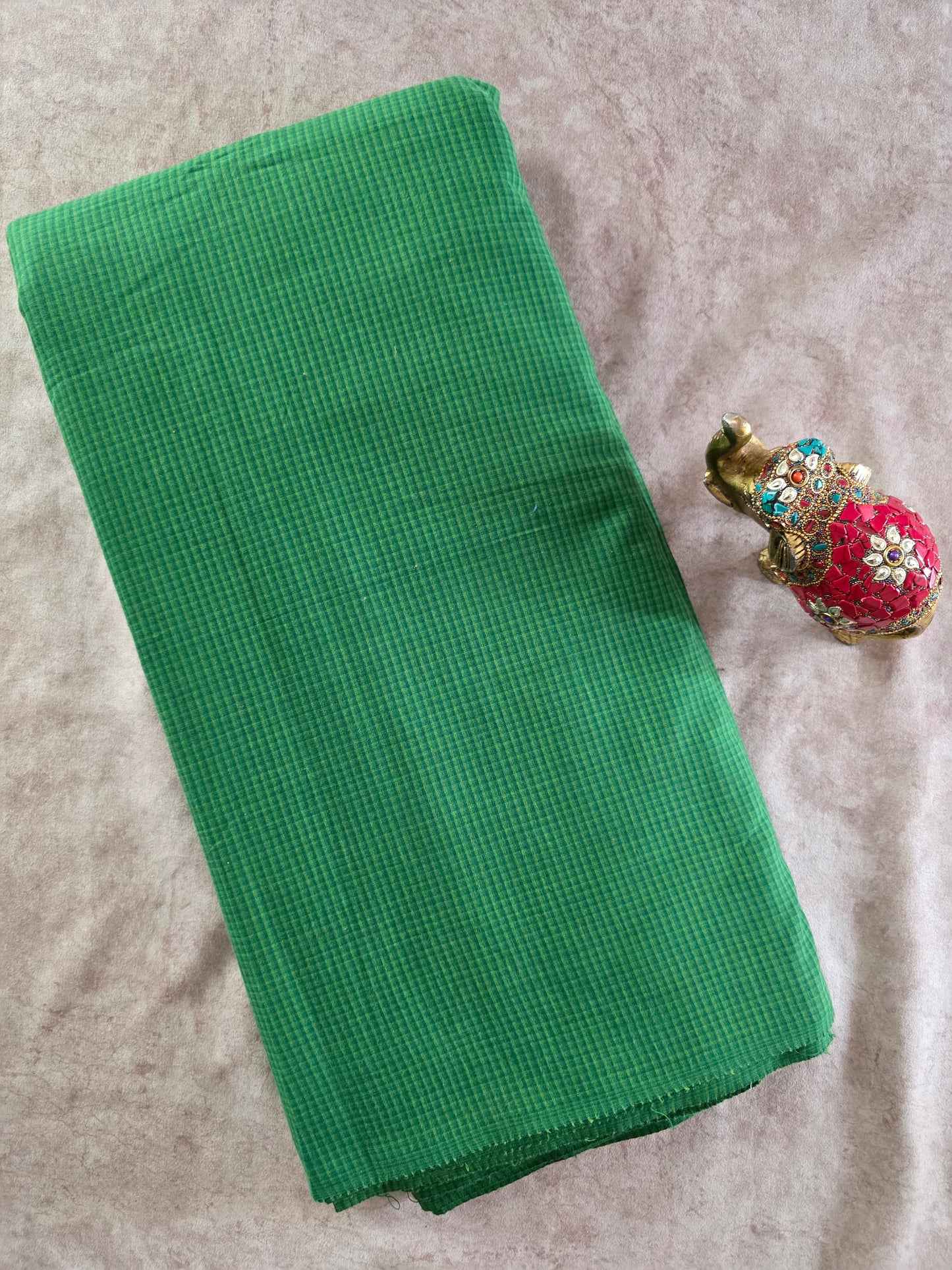 Prewashed Mini Checked south cotton running material (0.5 mtrs) - HRM306