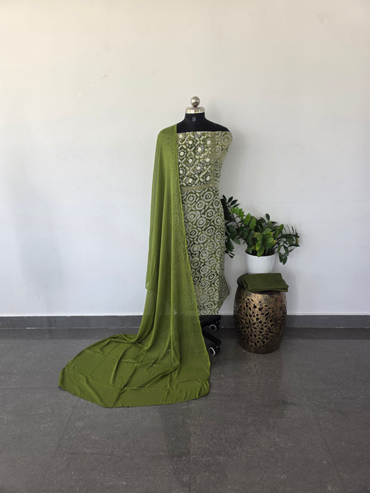Pure kota set with chiffon shawl- KC3