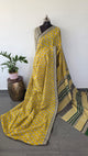 Handblock Jaipuri pure cotton saree - JB66