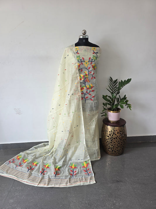 Premium Jamdhani silk cotton set- 84