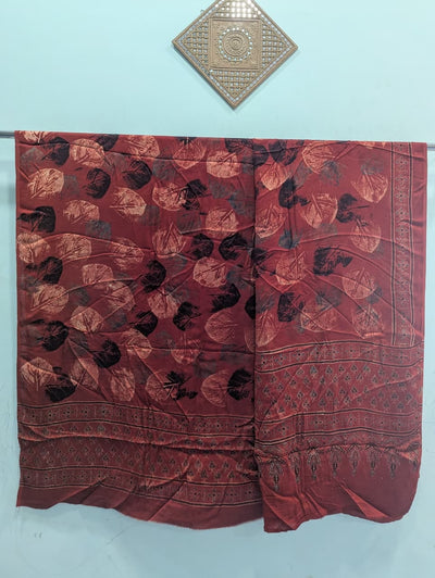Handcrafted ajrakh modal silk set - HZ242