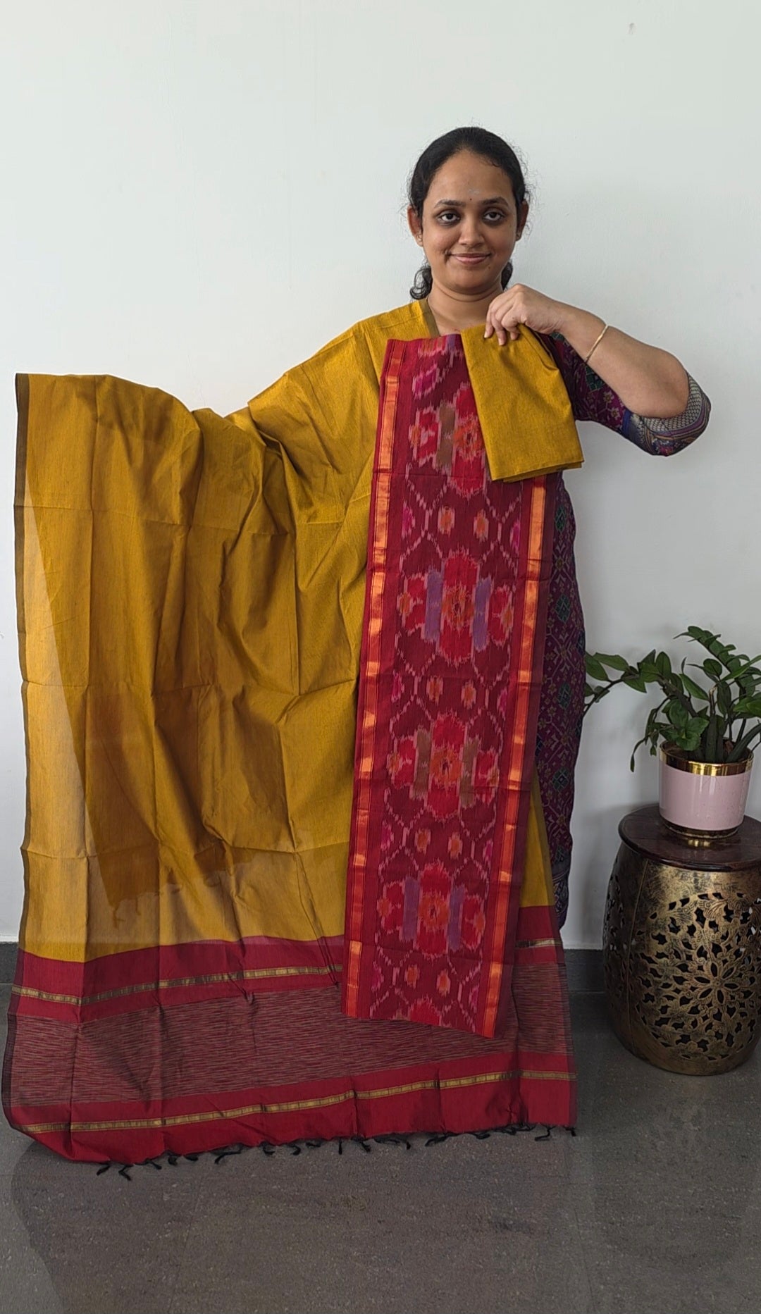 Pochampally sico set with ikkat damn - SD506