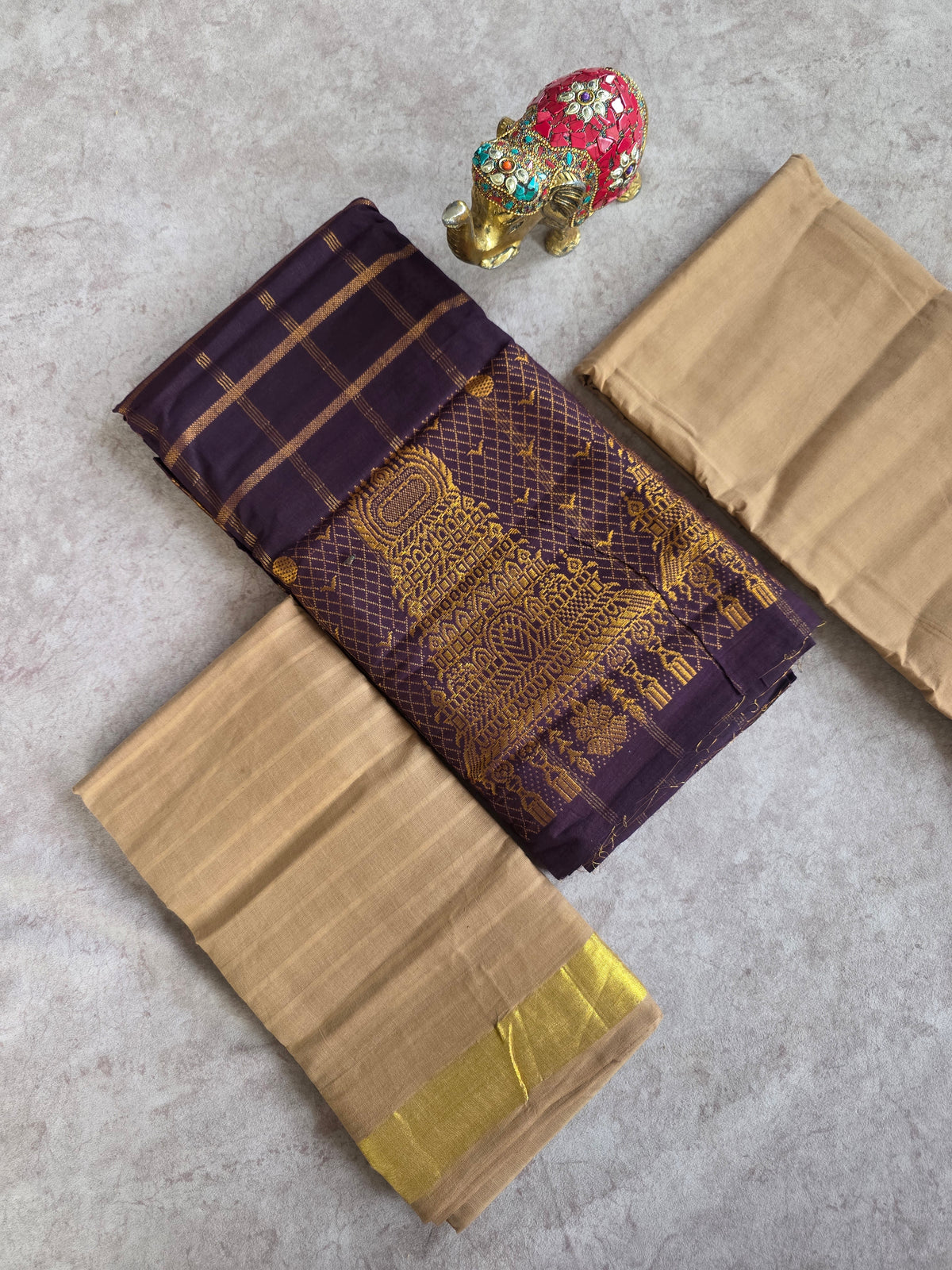 Madurai Sungudi Gopuram border salwar set - MS110