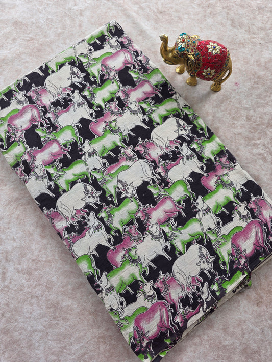 Pure kalamkari cotton running material (1 meter)- KM51