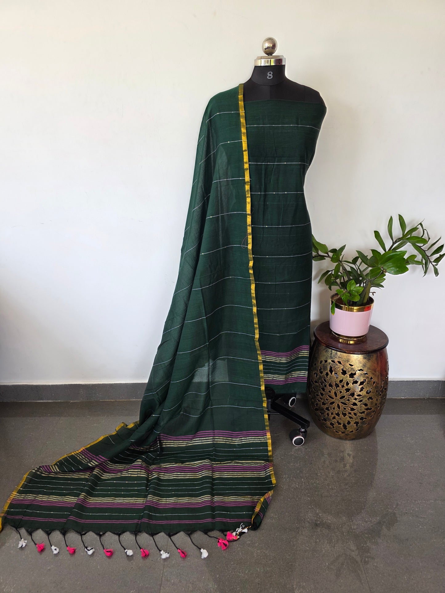 Premium mul khadi sequence work set - MUL359